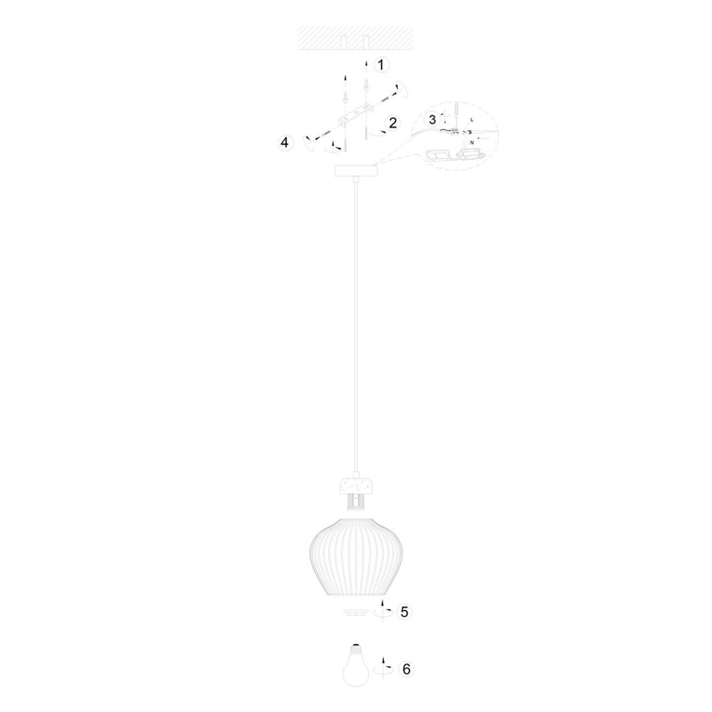Hanglamp Travino zandbruin Ø21cm Steinhauer 8712746184365