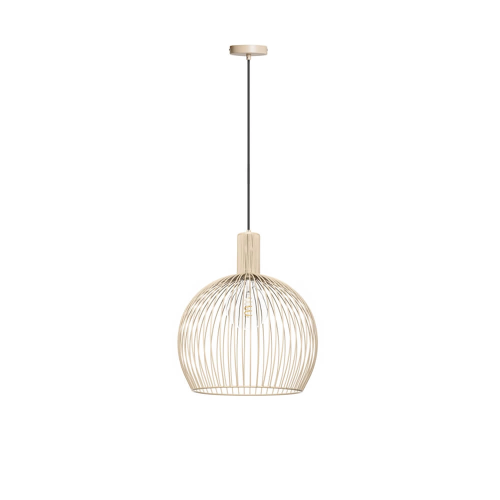 Zandkleurige hanglamp Wire Sand Ø 40cm