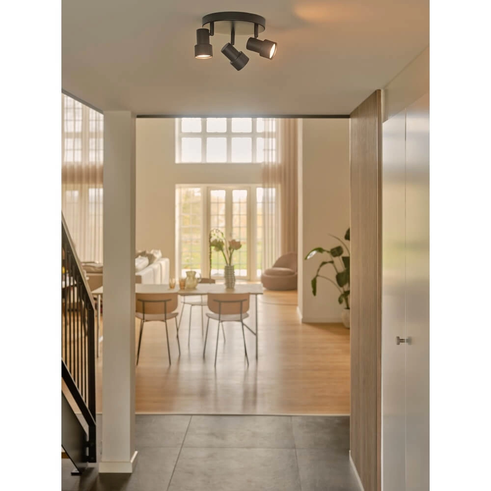 3-lichts plafondlamp Boston zwart Nordlux 5704924024511