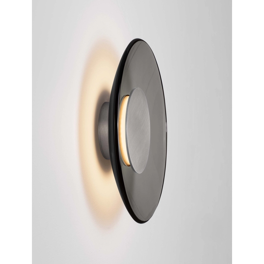 Wandlamp Esti smoke glas Ø 32cm