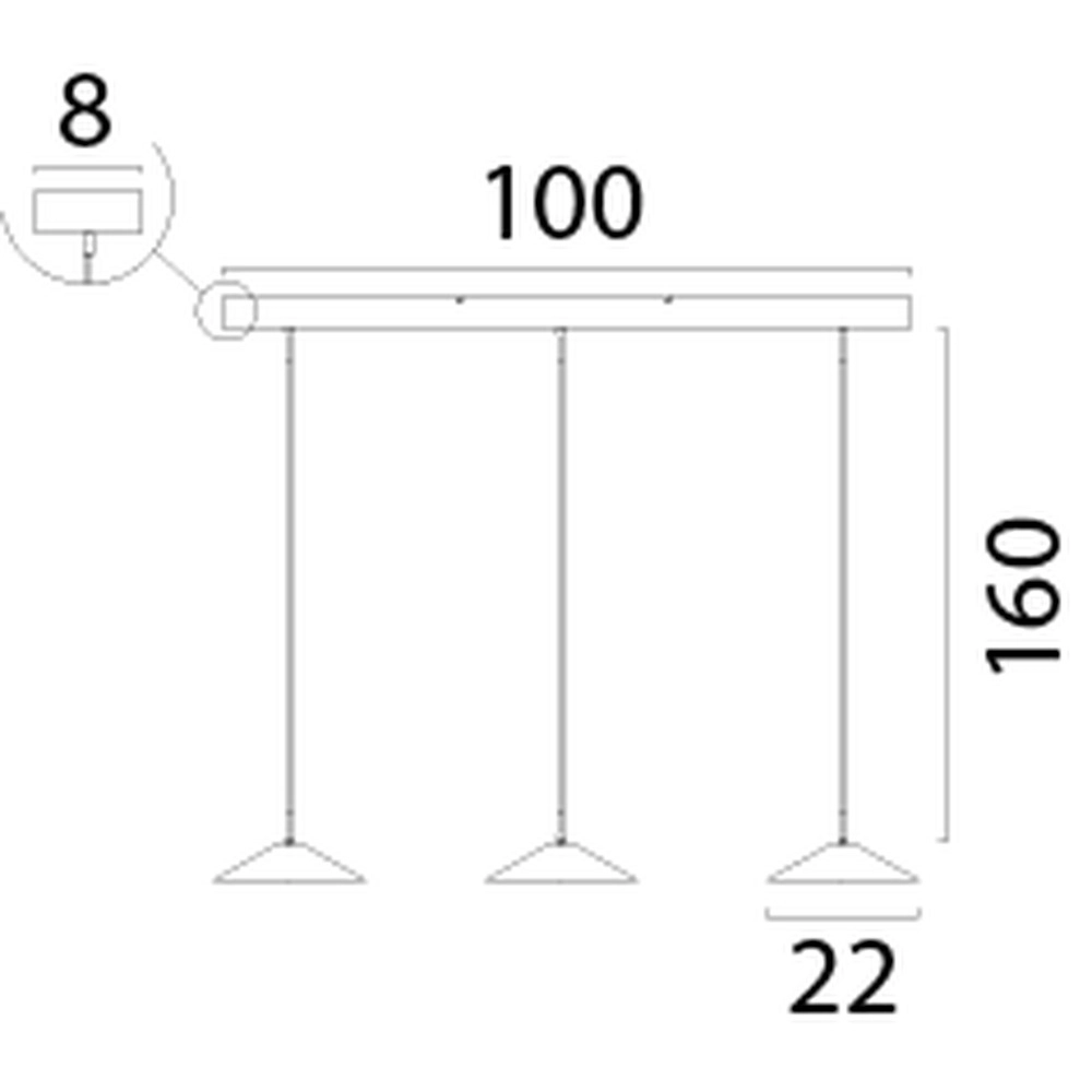 3-lichts hanglamp Ceppo wit Ø 22cm Masterlight 8718121358581