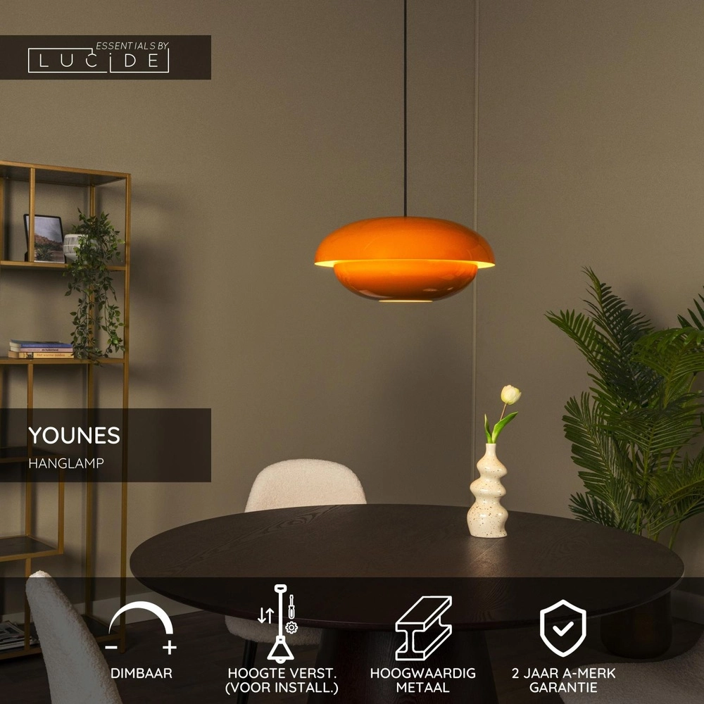 Hanglamp Younes Ø 40cm oranje Lucide 5411212650191