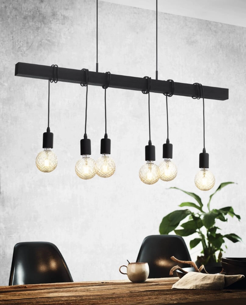 Zwarte hanglamp Townshend 6-lichts Eglo 9002759440626