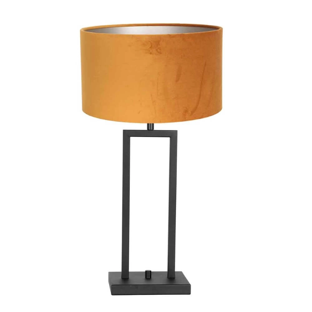 Zwart met gouden schemerlamp Stanger