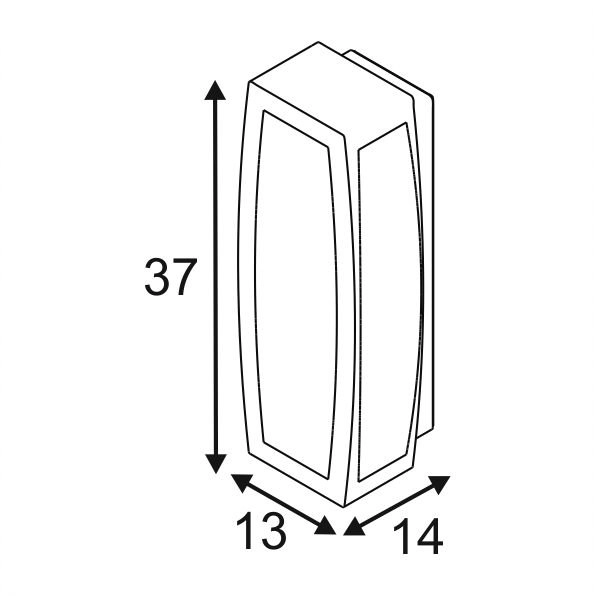 Buitenlamp Meridian Box 2 antraciet SLV 4024163156127