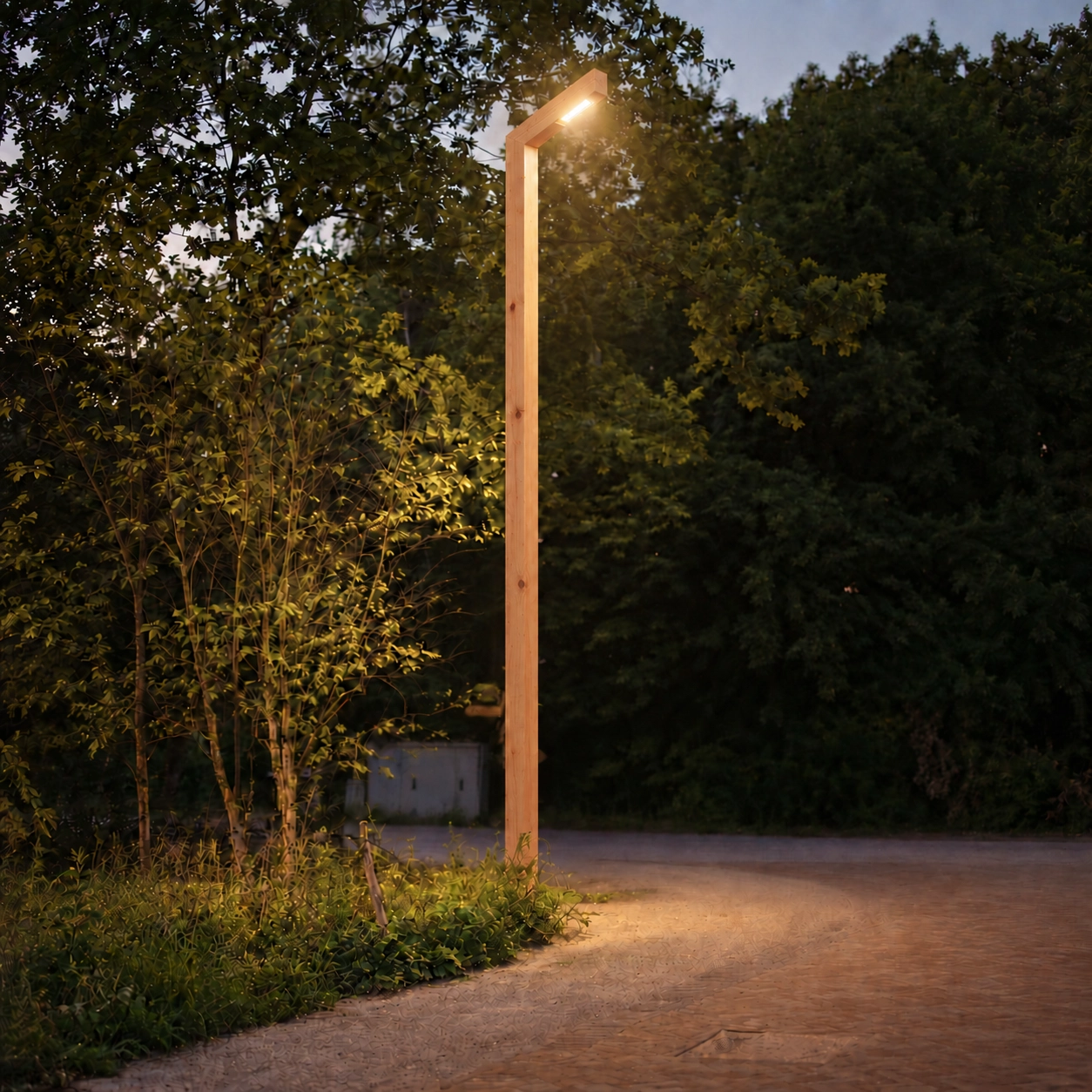 Houten straatlamp Strato Douglas - 4M - PH08 - 3000K