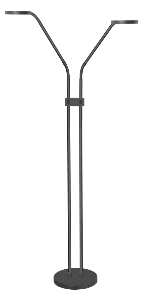 2-lichts led leeslamp Malaga zwart