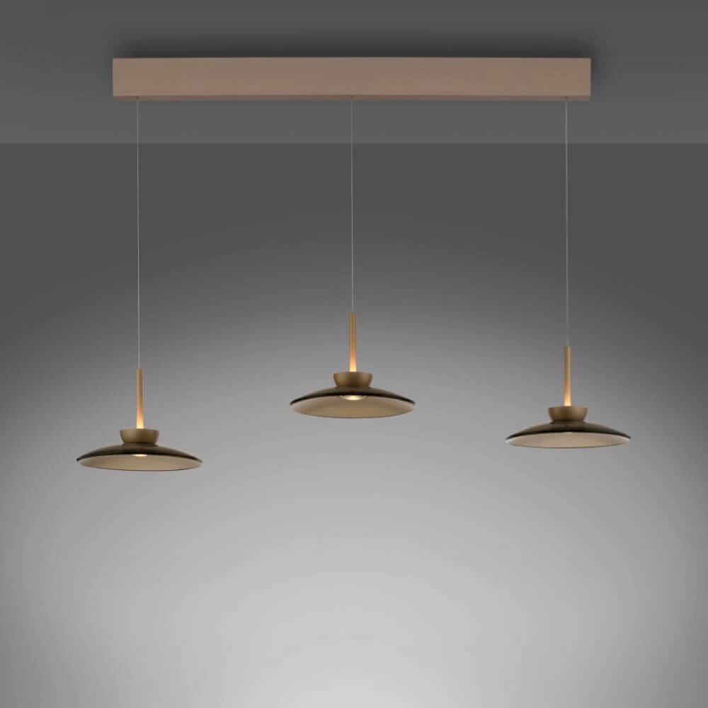 3-lichts hanglamp Pure Moon brons Paul Neuhaus 4012248383940