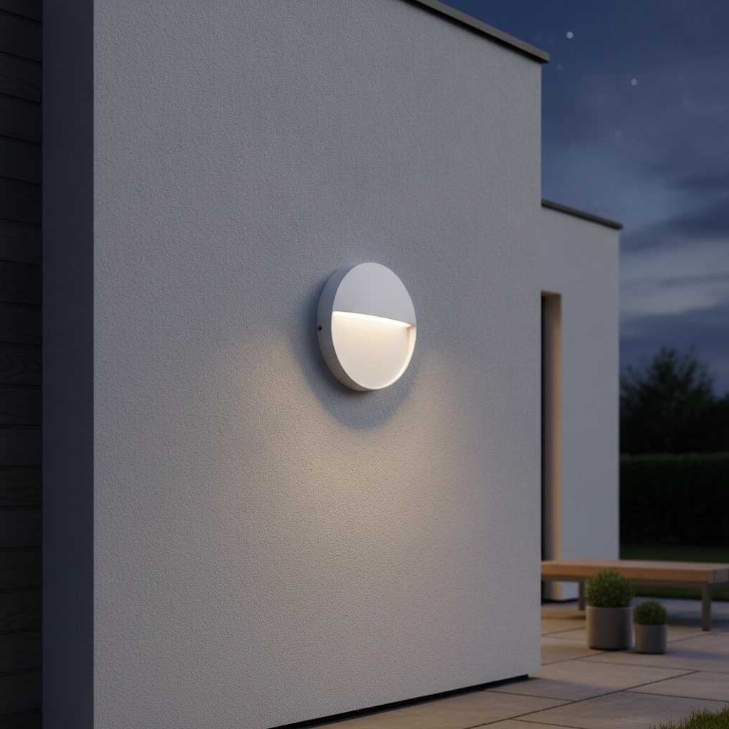 Ronde wandlamp Toby design wit