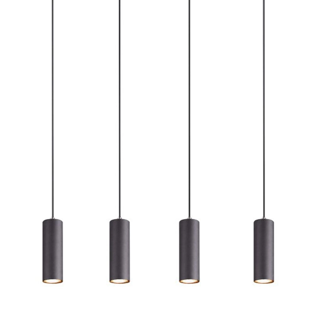Hanglamp Marley 4-lichts mat zwart Trio 4017807408768