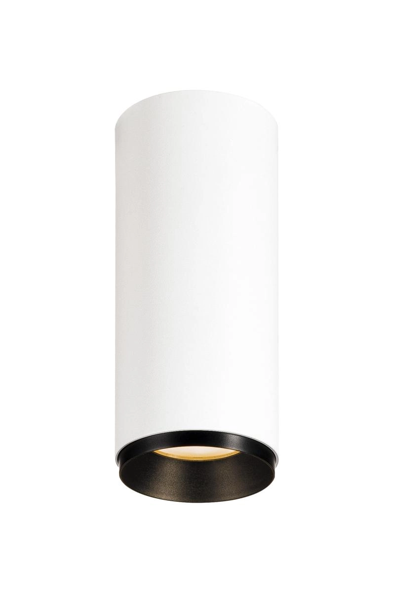 Opbouwspot Numinos S Dali cilinder wit/zwart 2700K - 24gr
