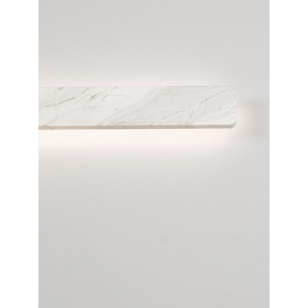 Strakke wandlamp Alyssa wit marmer Lyora 5212017495853