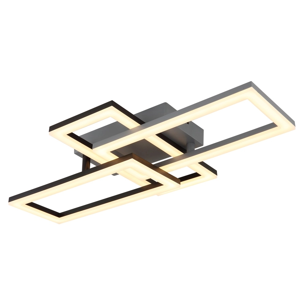 Zwarte design plafondlamp Sapena 61,4 x 34,1cm