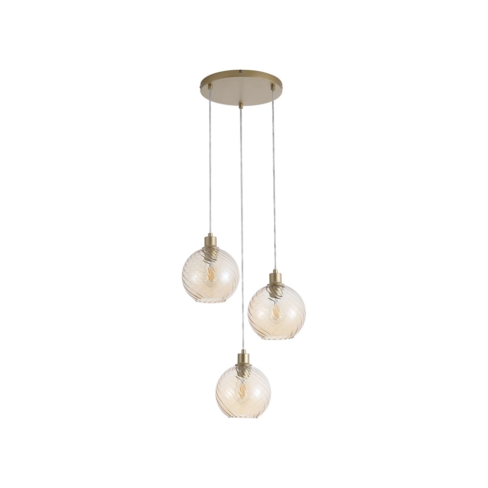Hanglamp Radiance 3-lichts goud Searchlight 5053423305837