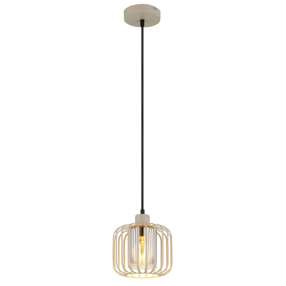 1-lichts hanglamp Alfred zand bruin Ø 18cm