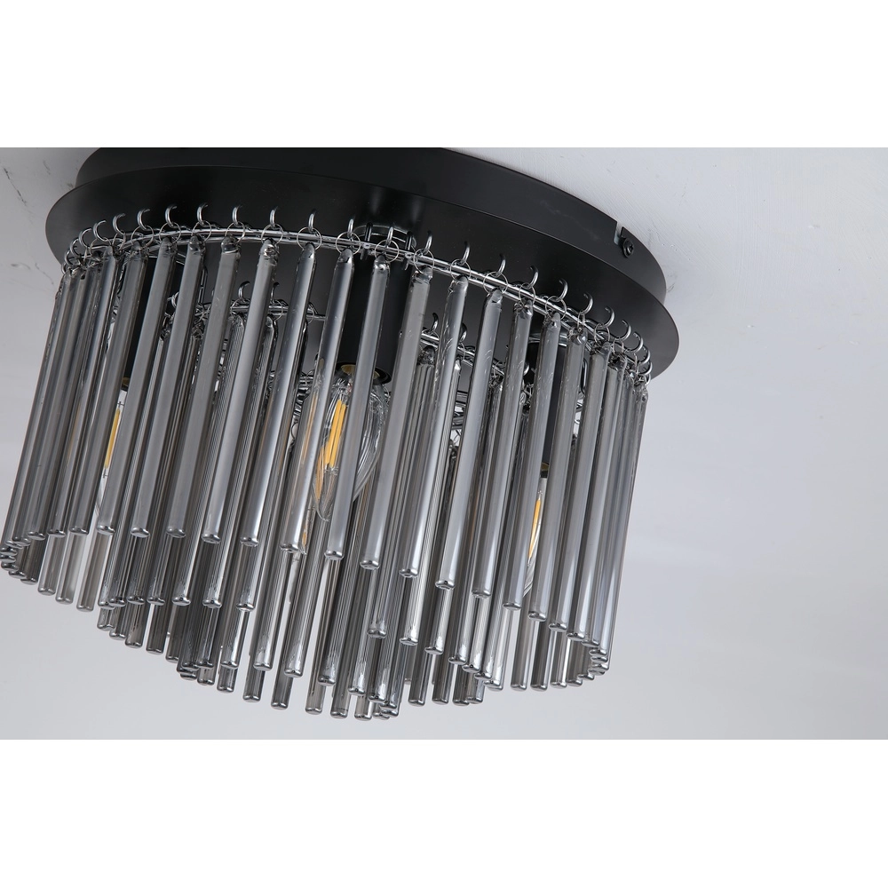 Plafondlamp Swizzle zwart Searchlight 5053423302553