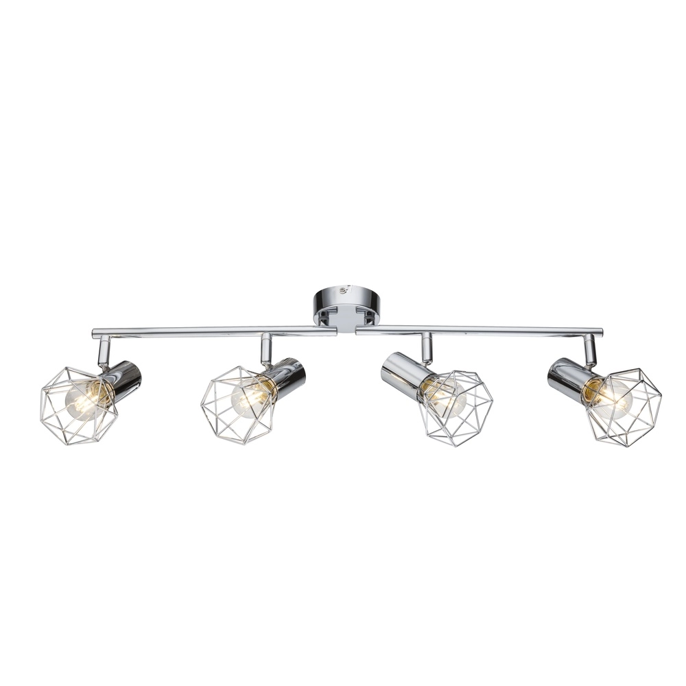 4-lichts plafondlamp Xara I chroom