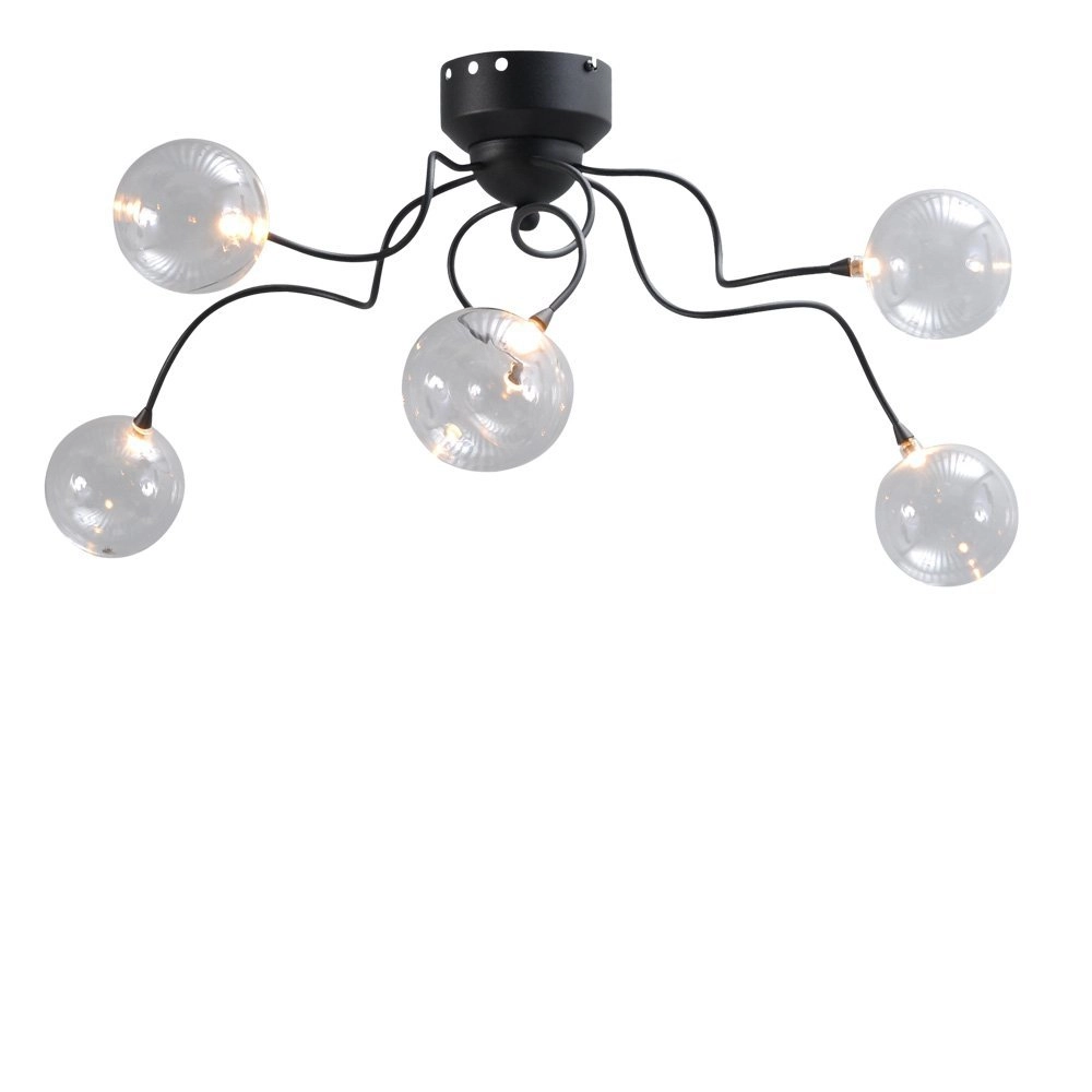 Led plafondlamp Gio 5-lichts zwart