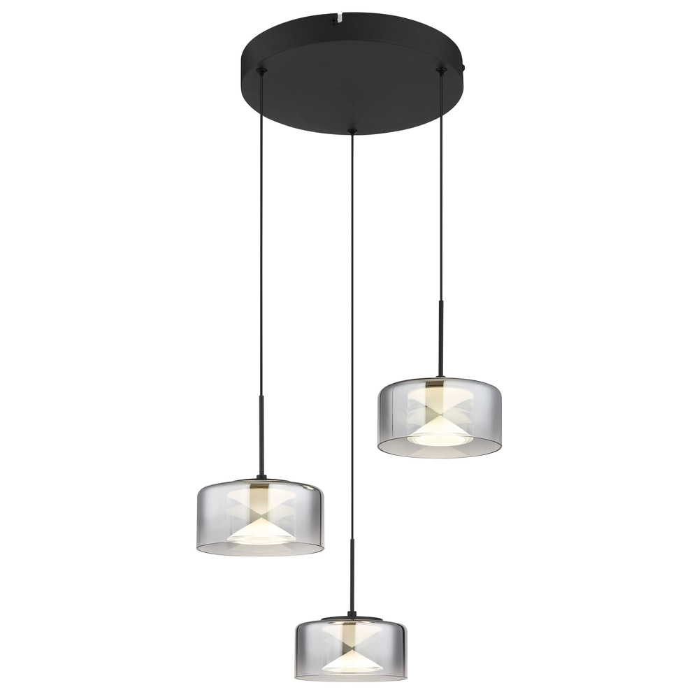 Design hanglamp Belinda 3-lichts zwart
