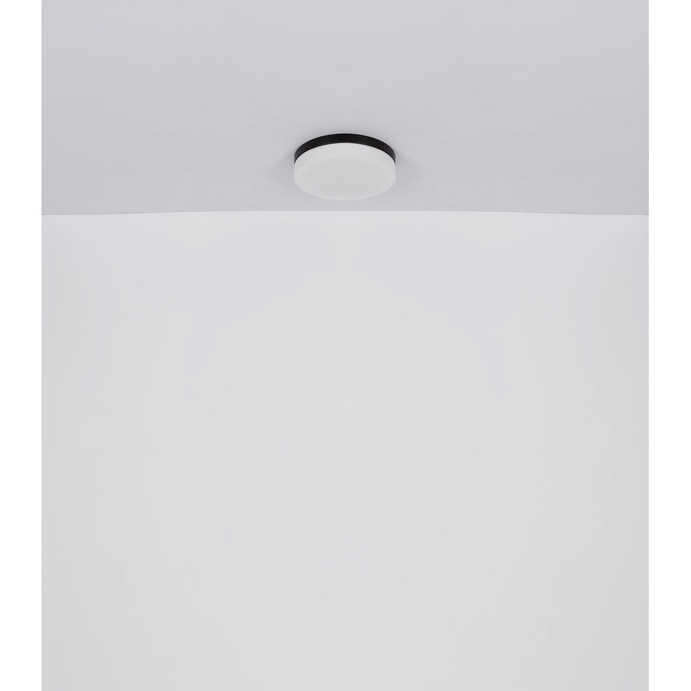 Design plafonniere Vranos zwart voor buiten Ø 24cm Globo 9007371437764