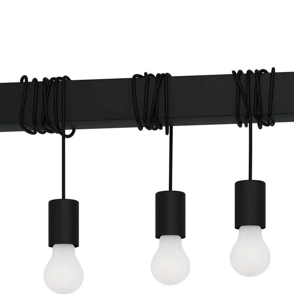5-lichts hanglamp Townshend-B zwart - eettafel Eglo 9002759399375