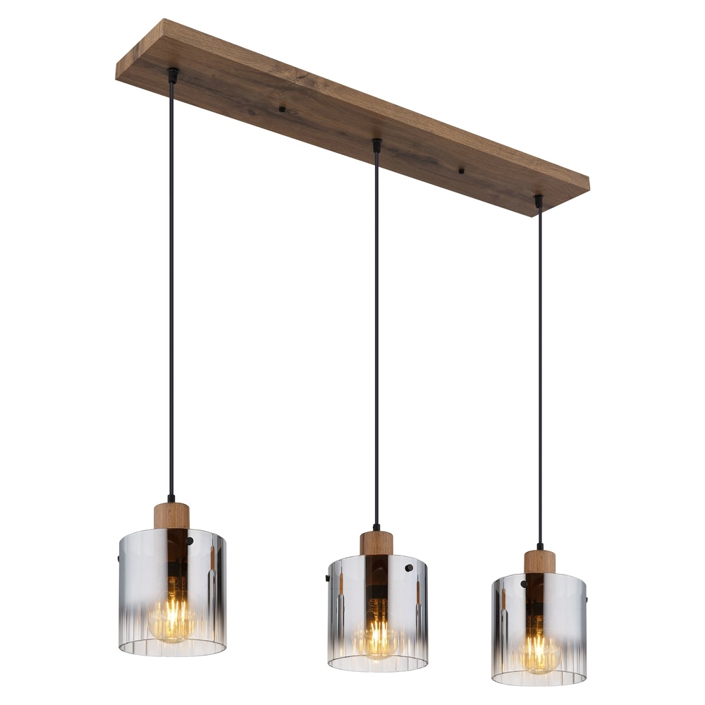 Hanglamp Underwood hout 3-lichts