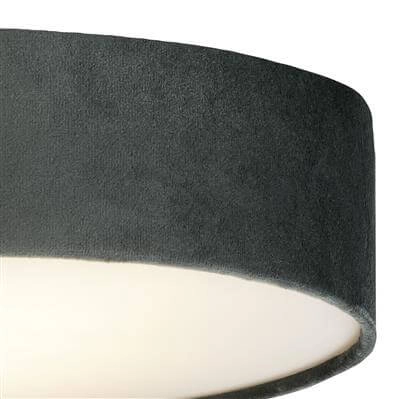Plafondlamp Drum Pleat 38cm velvet antraciet Searchlight 5053423187204