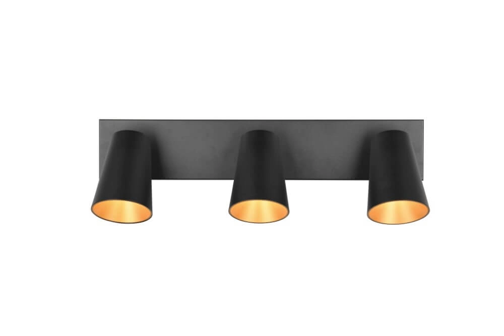 3-lichts opbouwspot Sharp zwart Trio 4017807613087