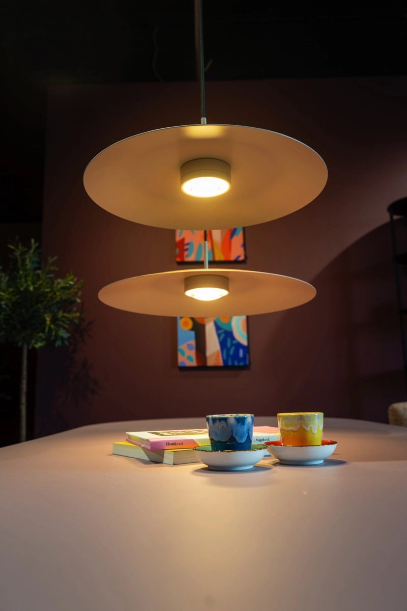 Strakke hanglamp Sanne Ø 50cm - zand ETH 8720195311034