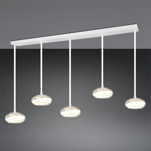 5-lichts design hanglamp Tarsia wit