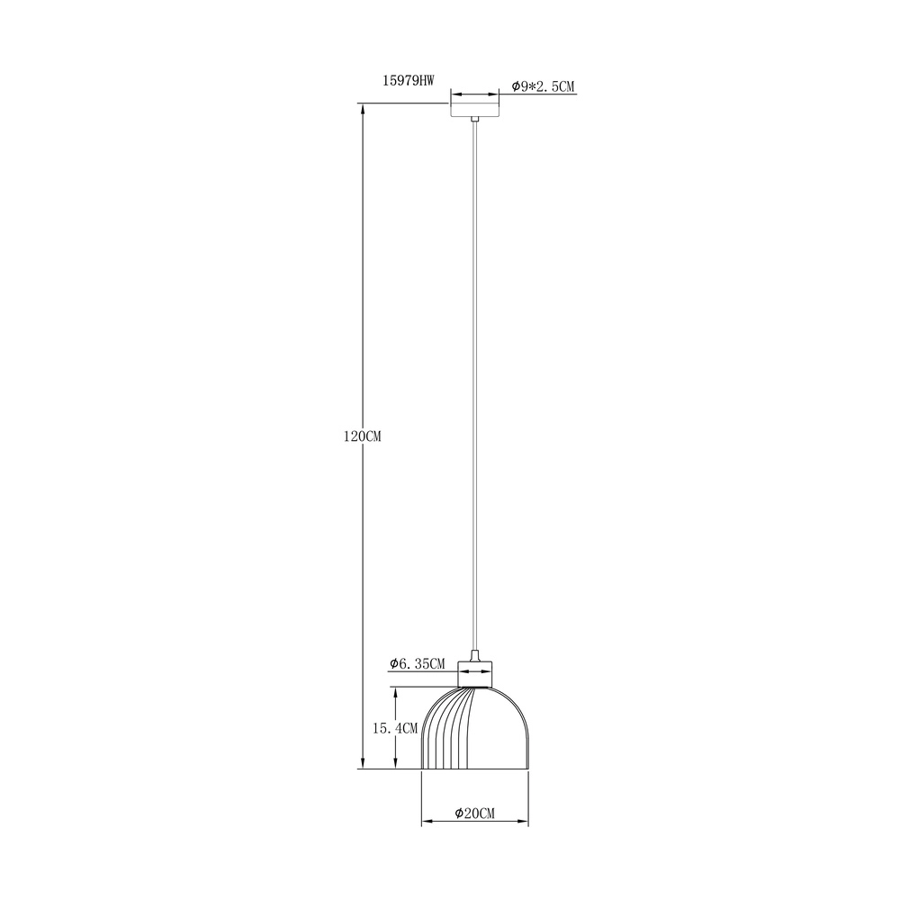 Hanglamp Swanson wit Ø 20cm Globo 9007371586998