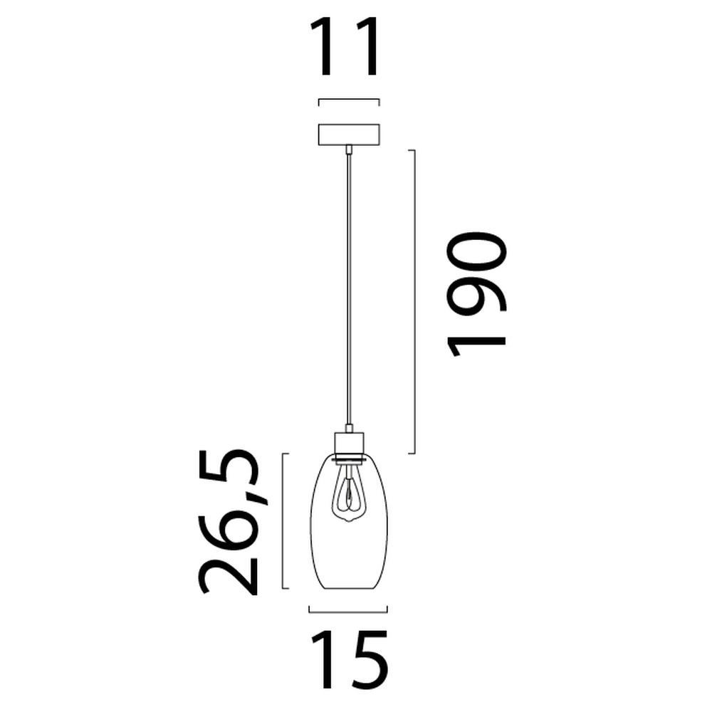 Glazen hanglamp Olive Ø 15cm - zand Masterlight 8718121393759