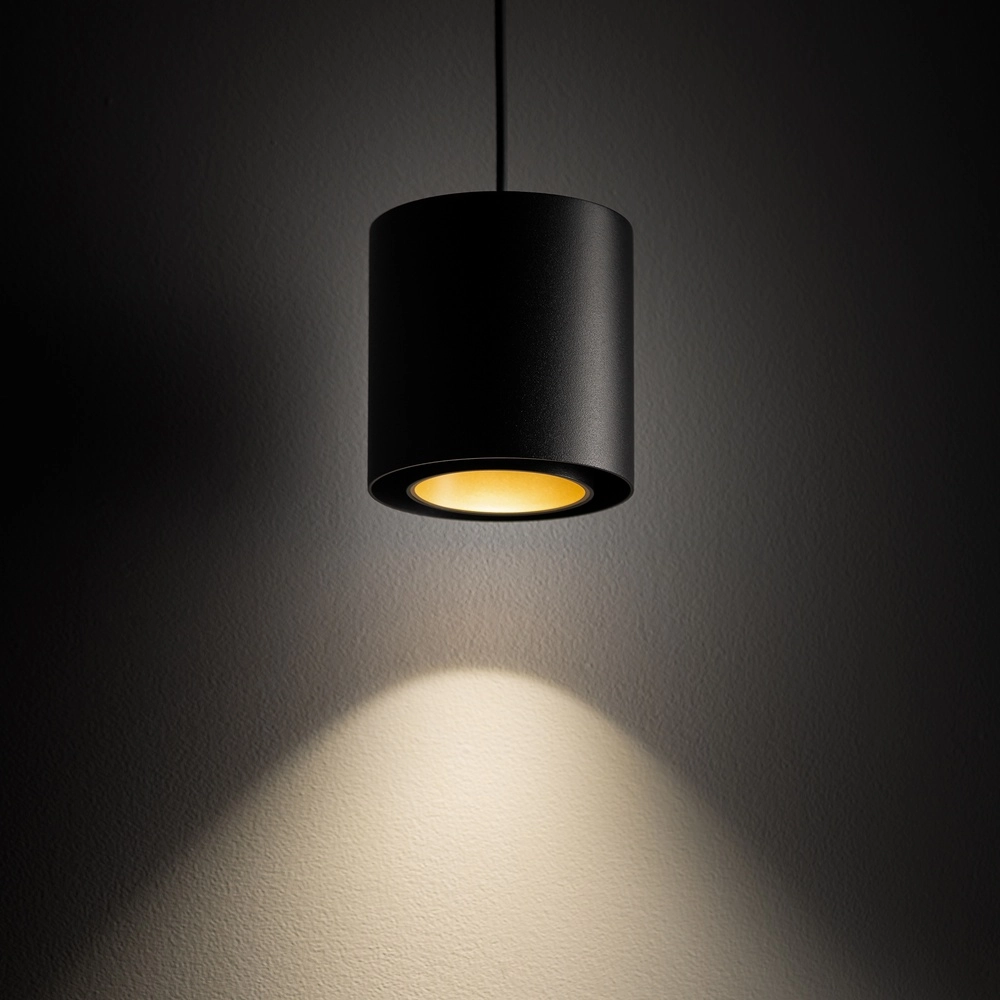 Moderne hanglamp Point Duo zwart met goud Ø 13cm Lyora 5903139115117