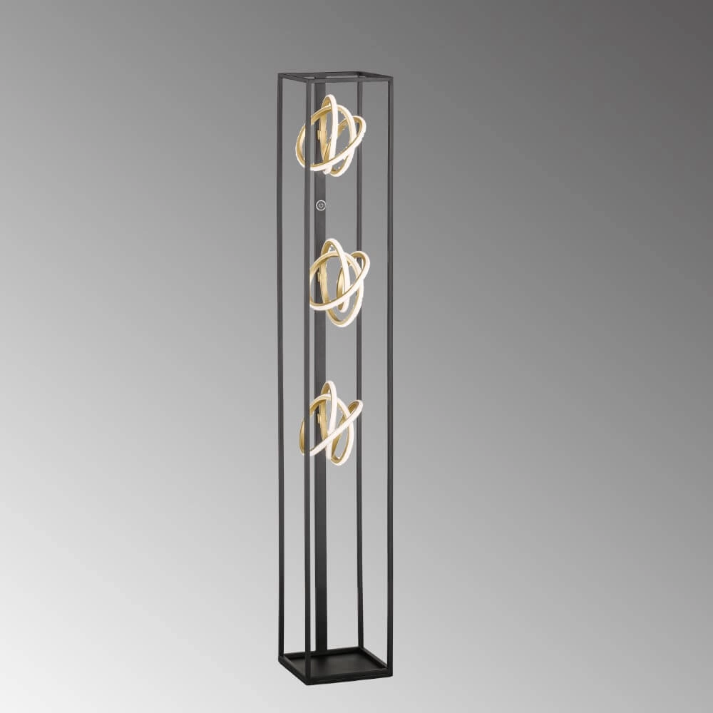 Design staande lamp Gisi zwart met goud Fischer & Honsel 4003694402866