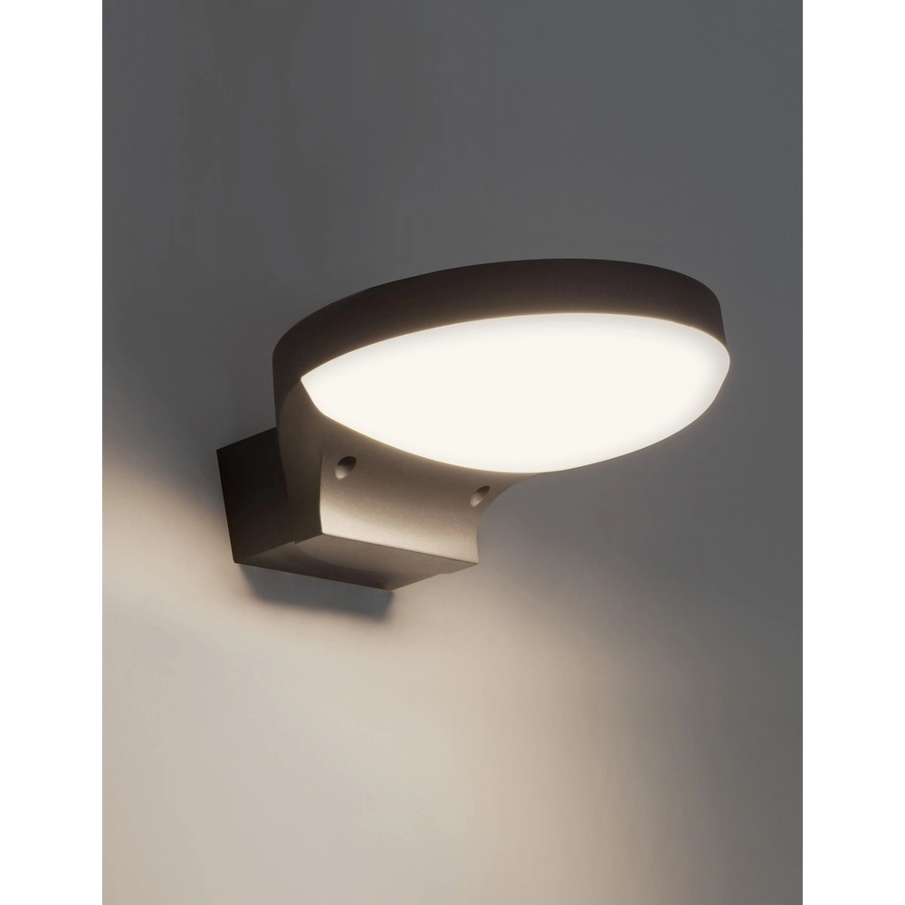 Strakke wandlamp Enzi antraciet