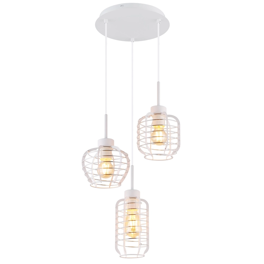 3-lichts hanglamp Nesa wit