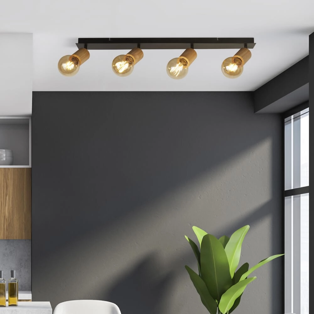 Houten hanglamp Spinny 5-lichts Searchlight 5053423228204