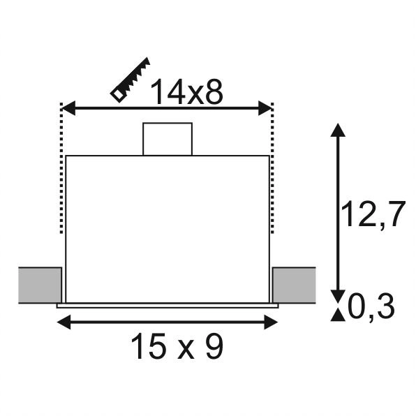Inbouwspot Kadux 2 GU10 9cm zwart SLV 4024163151481