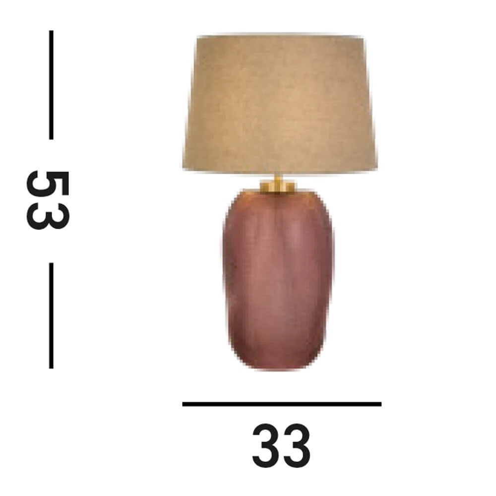 Schemerlamp Amethyst roze glas Searchlight 5053423273648