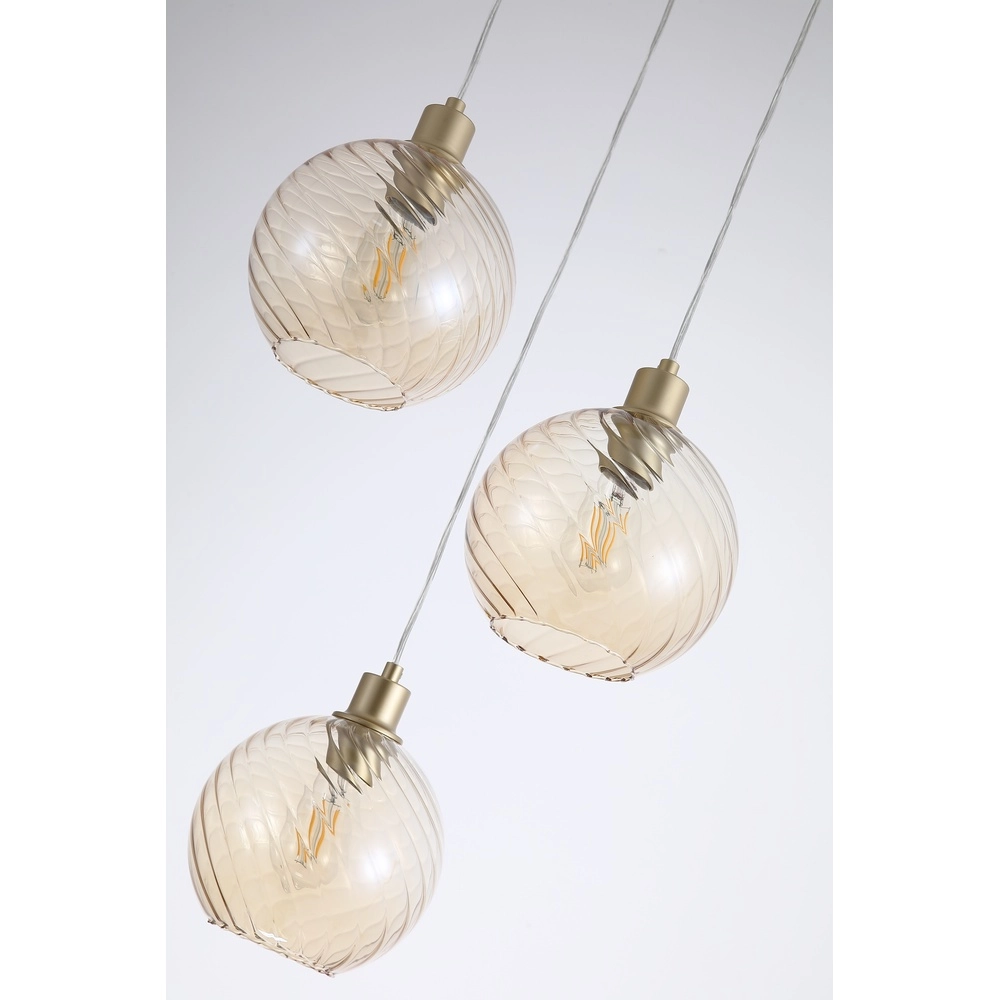 Hanglamp Radiance 3-lichts goud Searchlight 5053423305837