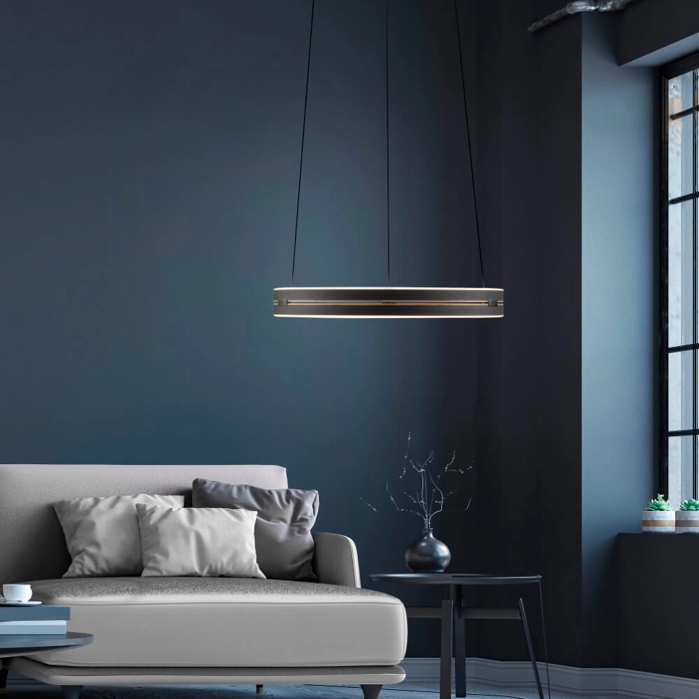 Strakke hanglamp Pure E-Loop zwart Paul Neuhaus 4012248386224
