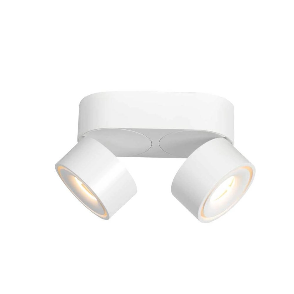 2-lichts plafondlamp Fez Black wit design
