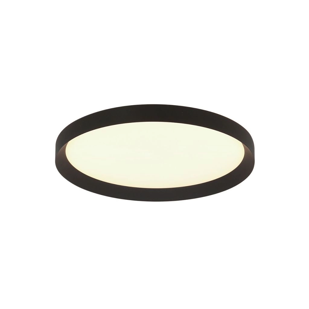 Moderne plafonniere Flady zwart Ø30cm