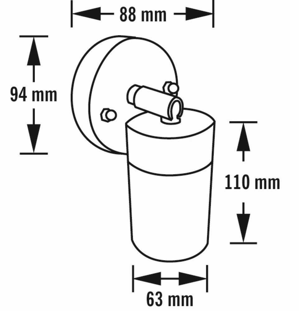 Wandspot Modena RVS KonstSmide 7318307598001