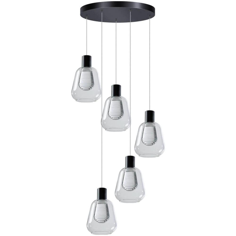 Vide hanglamp Gary 5-lichts