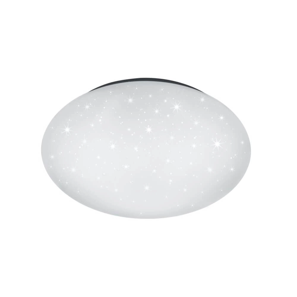 Plafonnière Paolo 37cm wit met stereffect