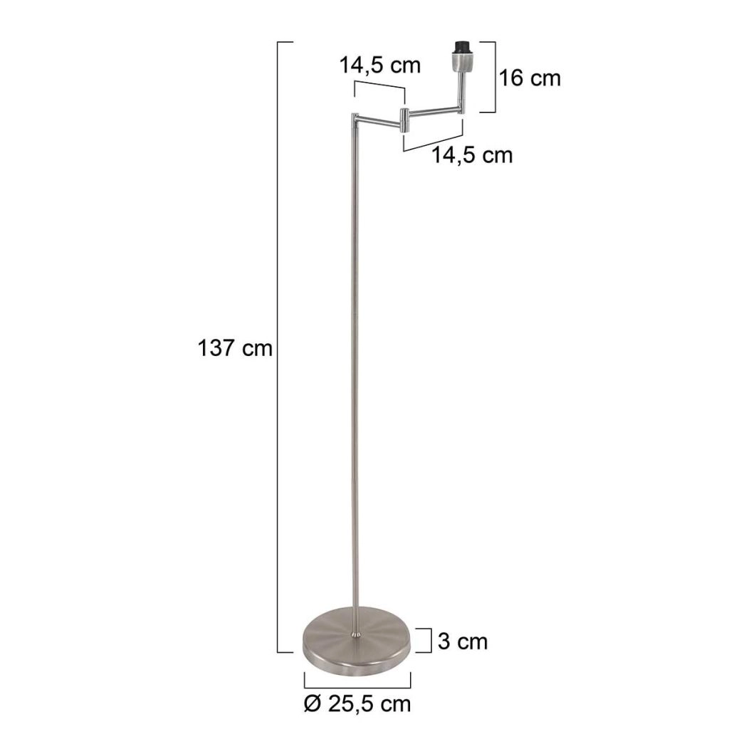 Vloerlamp Bella metaal grijs Steinhauer 8712746165159