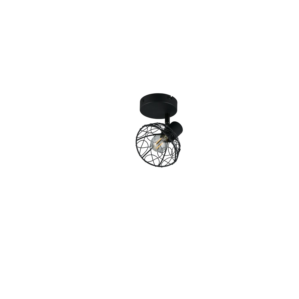 Plafondlamp Yako enkel zwart Trio 4017807670912