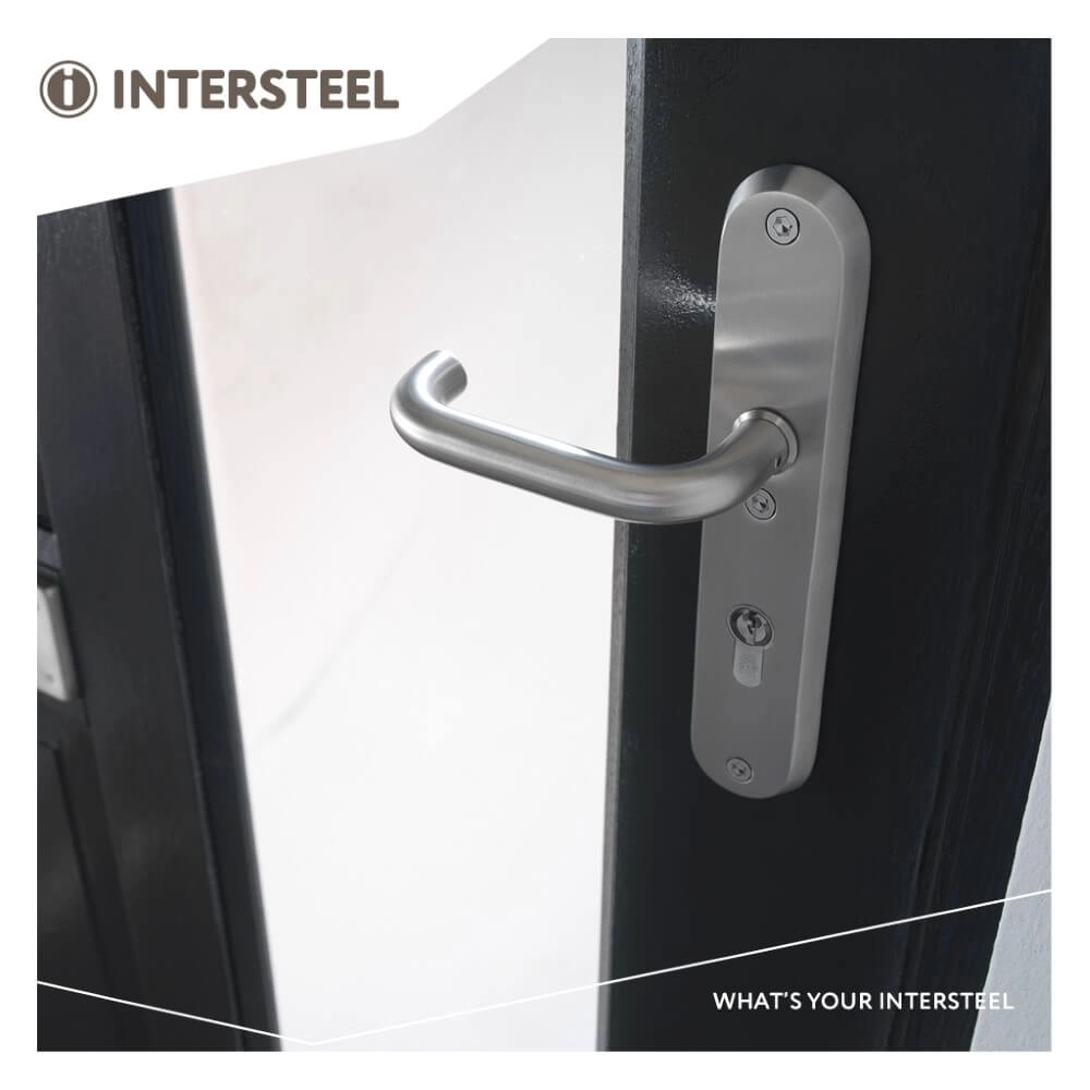 Voordeurbeslag Vurano kerntrekbeveiliging ovaal PC 55mm RVS Intersteel 8714186393659