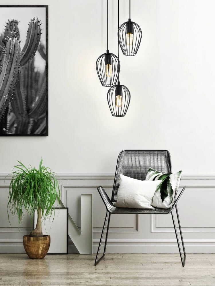 Hanglamp Newtown Disk 3-lichts 38cm zwart Eglo 9002759494797